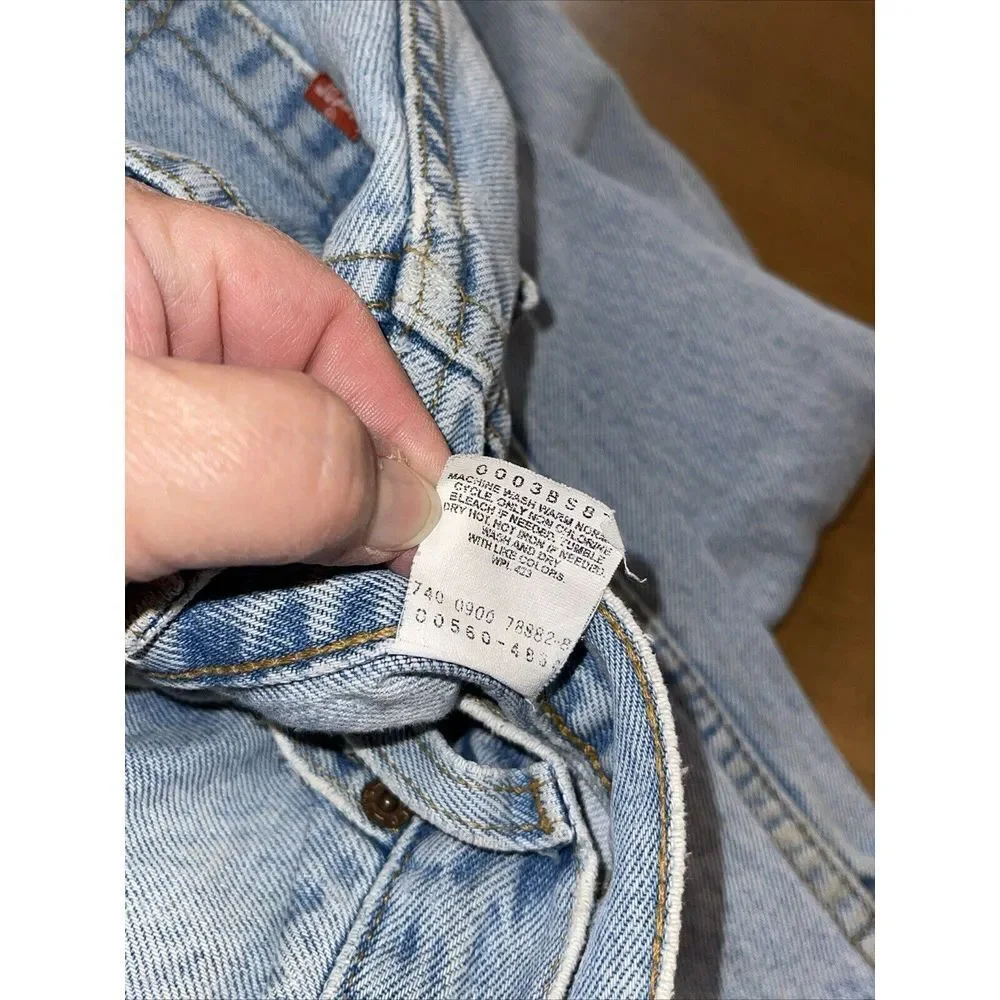 Levi's 560 Jeans Men 38x32 Y2K Vintage Baggy‎ Loose Skater Raver Mallgoth 🤩
